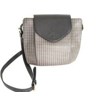 Ghurka Vintage Derby Stone Black Leather Crossbody
